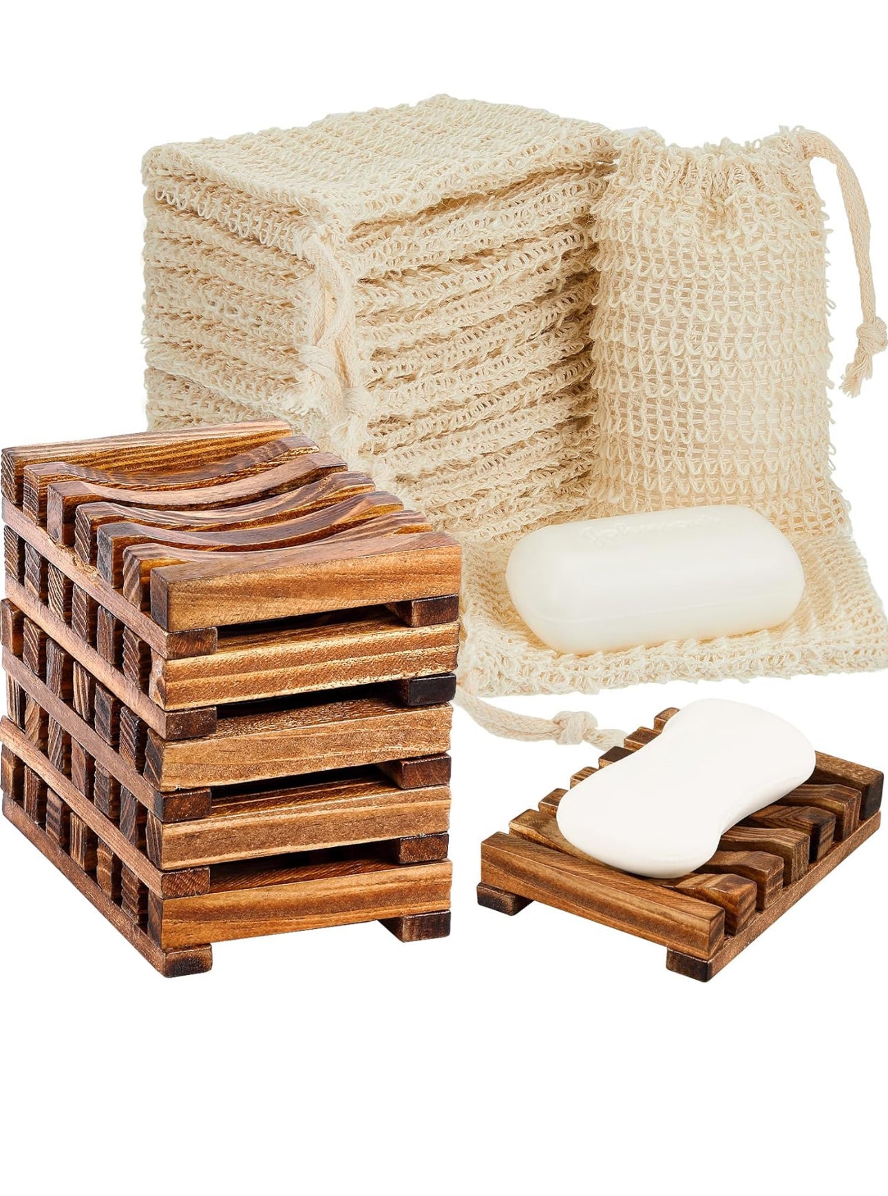 🪵 Bamboo Soap Holder – Ventilated Drain Tray