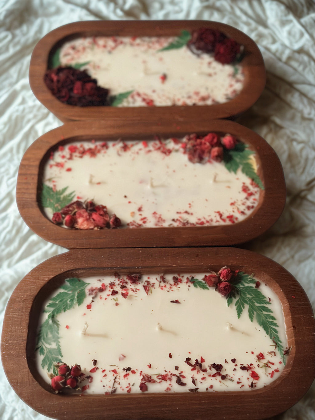 Rosewood Wooden Dough Bowl| Luxury Candle Decor